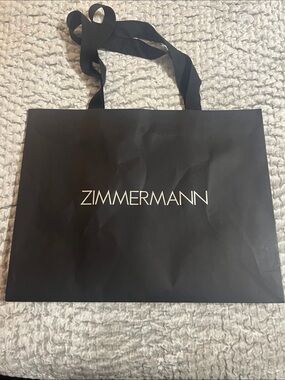 Zimmermann Black Logo Shopping Tote